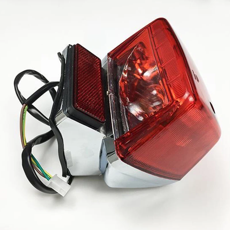 Motorcycle Tail Light for Suzuki Haojue GN125F GN125-2A HJ125-8 GN150 Rear Brake Stop Lamp Red Lens Taillight