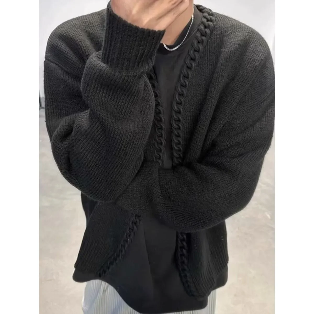 

Sweater Cardigan Men's Spring Autumn Korean Style Fashionable Casual Versatile Knitted Jacket