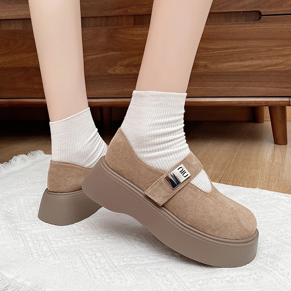 Zuecos con tacón 2025, sandalias, zapatos con altura creciente, mocasines sin cordones, verano, mujeres gruesas, nuevas niñas, banda elástica exterior