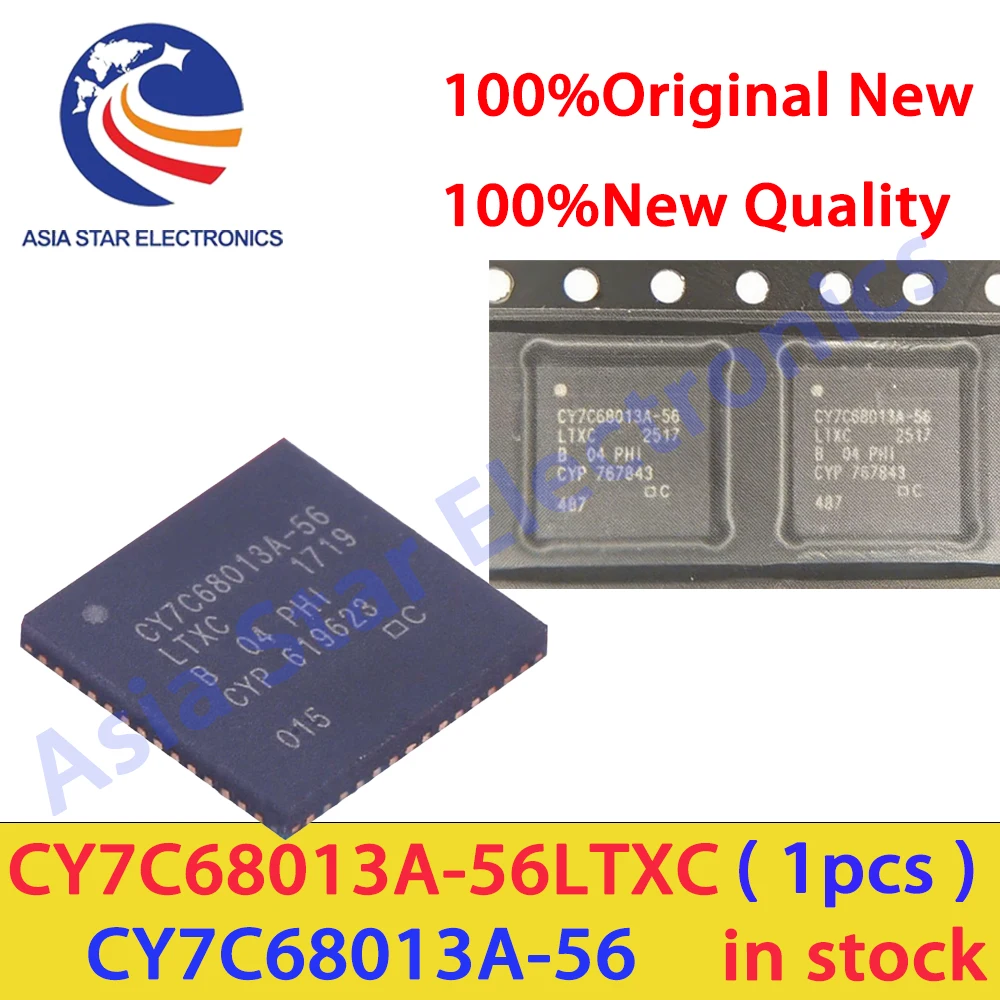 (1piece) 100% New CY7C68013A-56LTXC QFN-56 Integrated Circuit CY7C68013A-56 CY7C68013A 56LTXC for Electronic Components Market