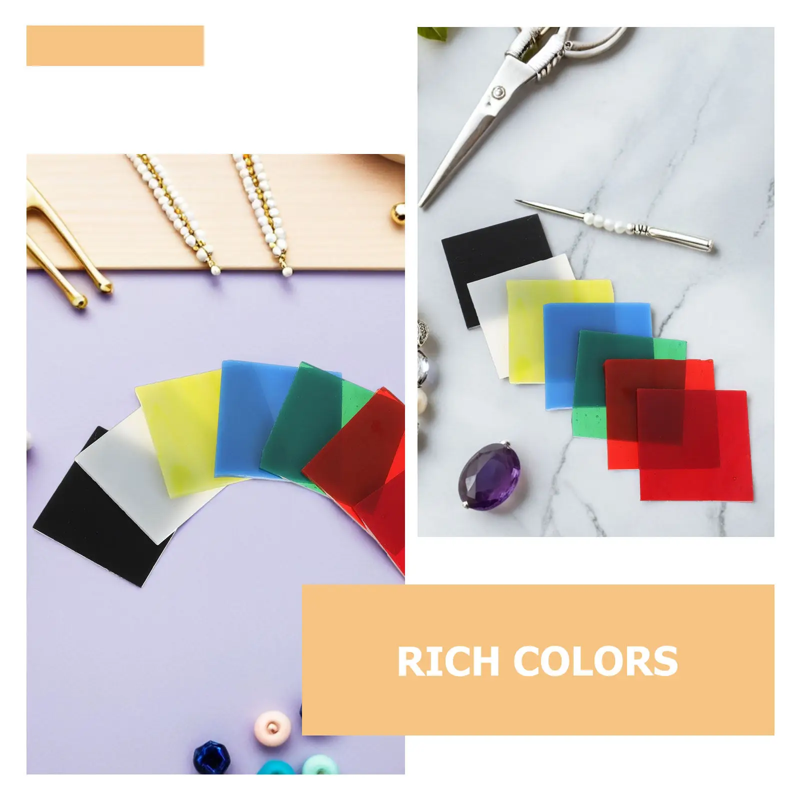 14Pcs Microwave Kiln Jewelry Making Fused Glass Sheets Vibrant DIY Fusible Glass Supplies for Ring Pendant Crafts