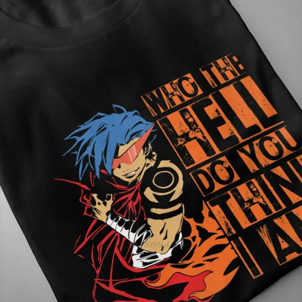 Cool Design T-shirt Anime Gurren Lagann Kamina T Shirt For Man 3D Print Tee Shirt Round Collar T-shirt Wholesale