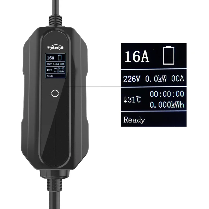 7KW Portable Charging Station for EV Cars New Energy Vehicle Parts Accessories with 32A Output Current CCS1 GBT Adapter view 2