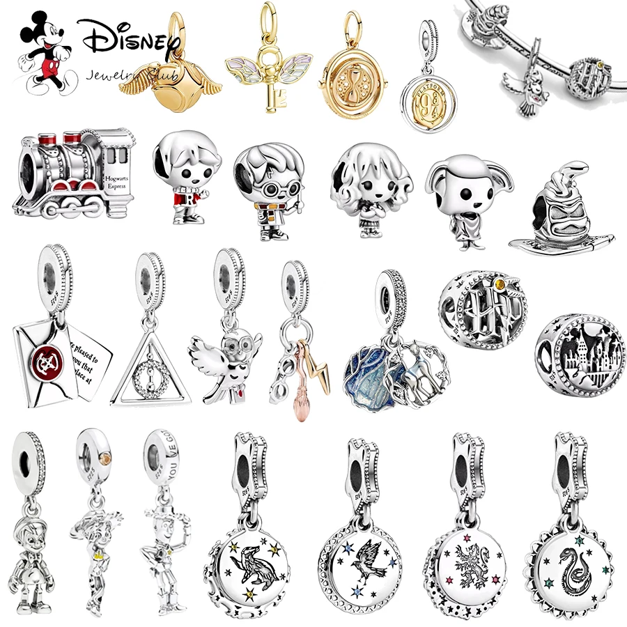 

MINISO NEW Disney Harry Potter School Of Witchcraft & Wizardry Collection Dangle Charm Bead Fit Original Silver Bracelet Jewelry