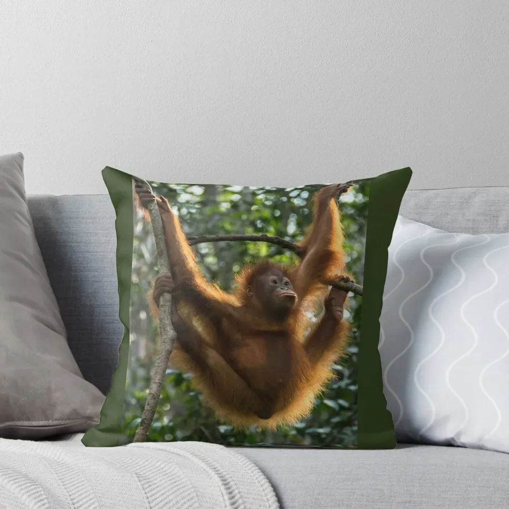 Orangutan Hanging Throw Pillow Luxury Living Room Decorative Cushions Ornamental Pillow Couch Cushions pillow