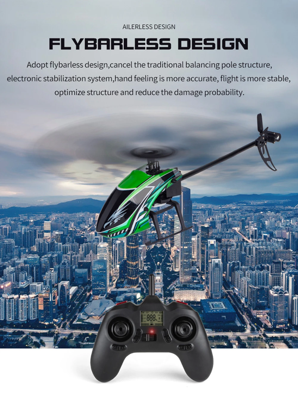 9IMOD F03 RC هليكوبتر 4CH 2.4Ghz هليكوبتر تعمل بالتحكم عن بعد مع 6 محاور الدوران RTF هدية ألعاب هليكوبتر للأطفال البالغين #2