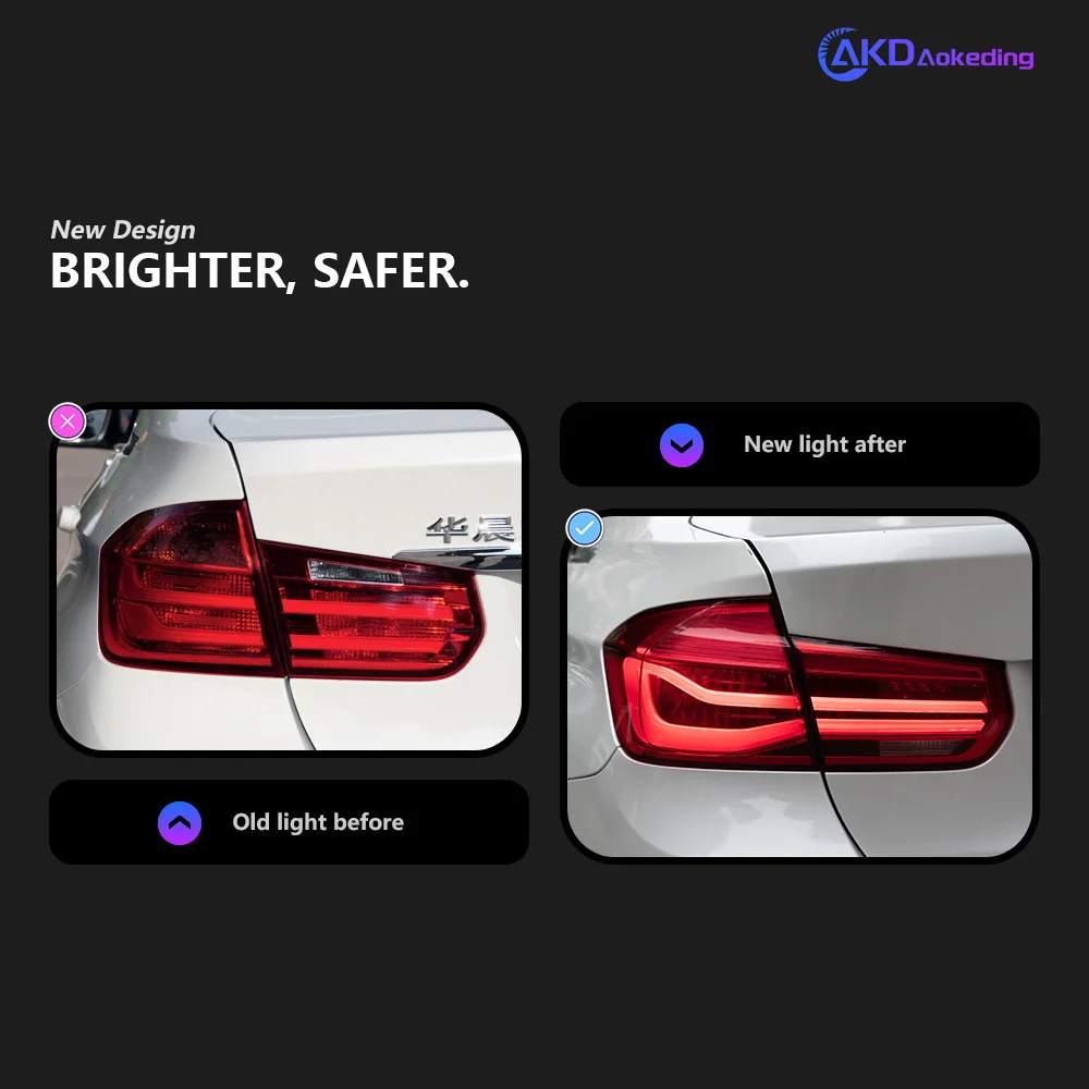 Car Lights for BMW F30 F35 2013-2019 3 Series LED Auto Taillights Assembly Upgrade AKD Original Design Dynamic Tool Accessories