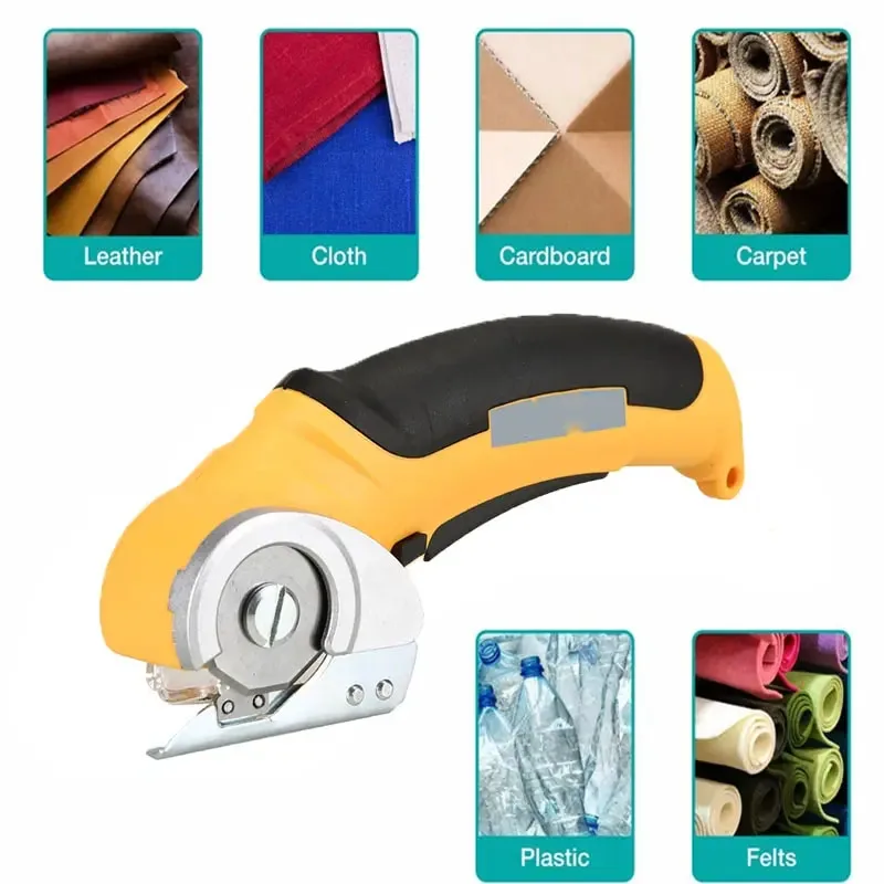 4.2V Portable USB Cordless Electric Scissor Rechargeable Electric Round Scissor Leather Paper Fabric Cloth Cutter Cutting Tool