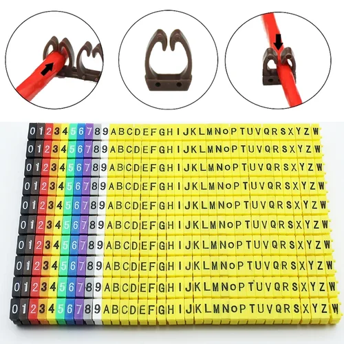 100/150 Uds. Manguitos marcadores de cables sin cordones con codificados por colores, manguito de identificación de cables para cableado eléctrico