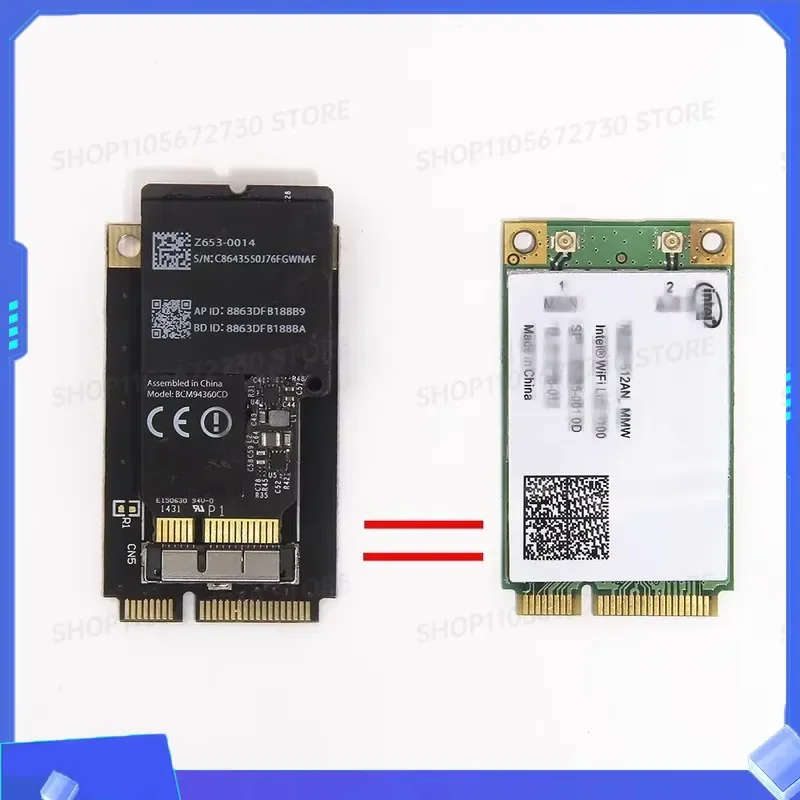 for ZZ 2026 Wireless Card Transfer Board Mini PCI E Interface Compatible with BCM94360CD BCM94331CD Replacement Part