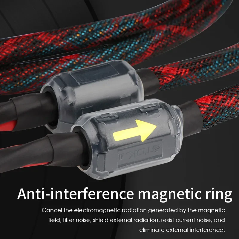 Audiophile WE كابل مكبر الصوت متعدد الموصلات HiFi خط الصوت OFC النحاس مكبر الصوت سلك الموز التوصيل