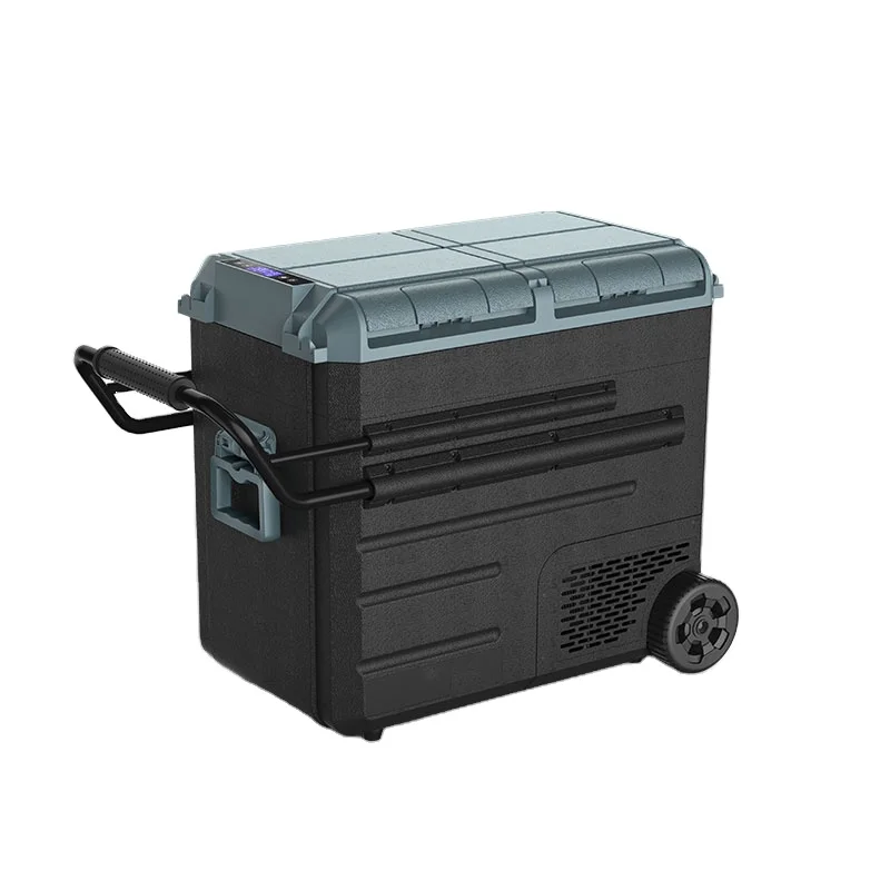 

WEG65 58L перезаряжаемый двухтемпературный оптовый ODM OEM автомобильный холодильник 12 В с компрессором