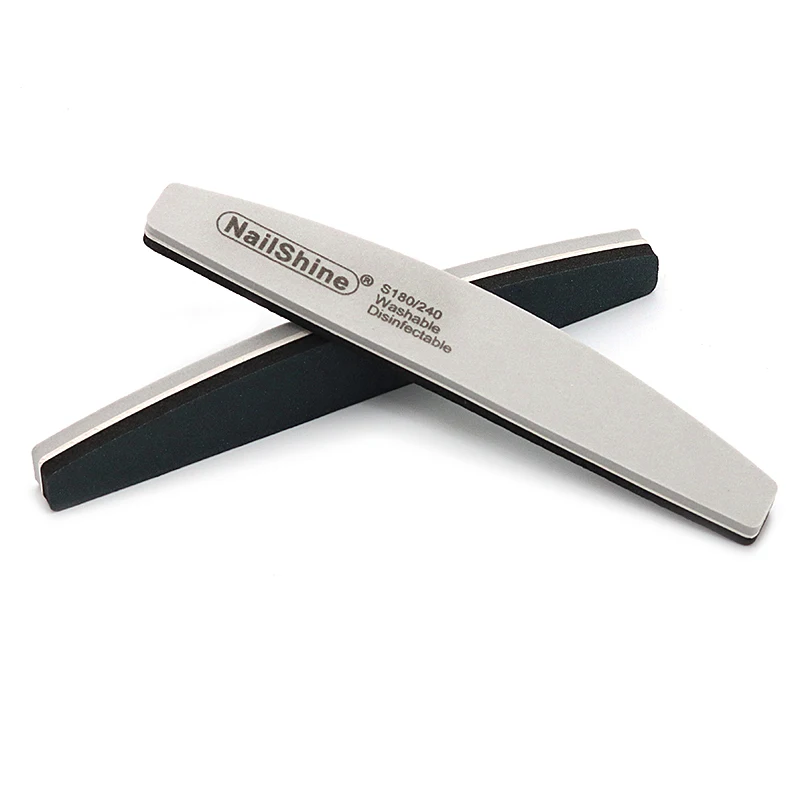 New 5PCS High Quality Sponge Nail File Buffer Sanding Washable Manicure Tool 180/240 Grit Sandpaper Nail Care Polishing Files