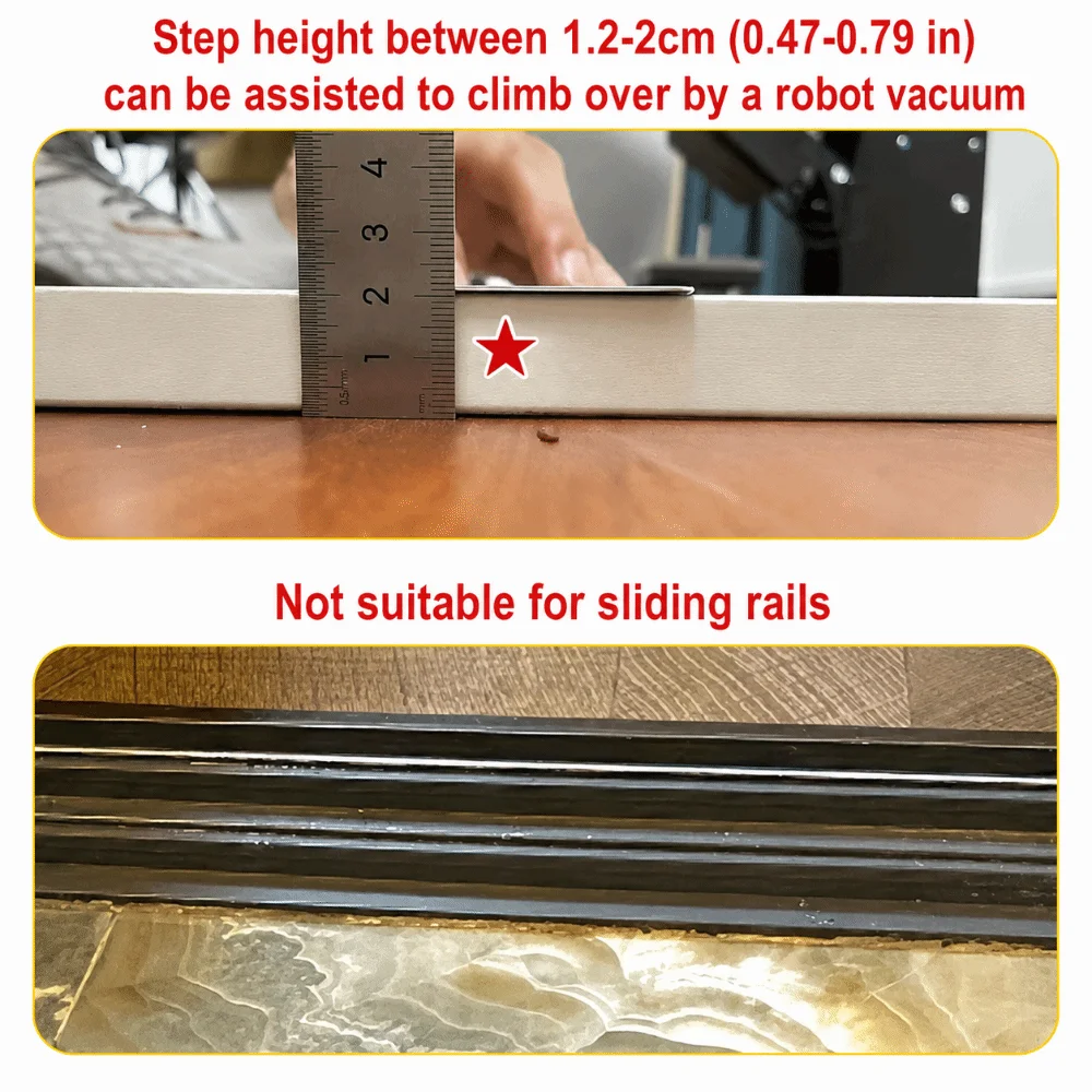 1M Silicone Sweeping Robot Slope Climbing Strip Self-adhesive Anti-slip Water Barrier Bendable Waterproof Door Sill Pad