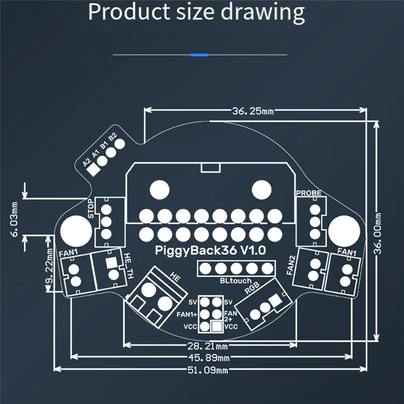 

Exquisite-PIGGYBACK36 V1.0 бесшумный 3D-принтер плата управления терминальный интерфейс для повышенной подключения DIY надежная материнская плата