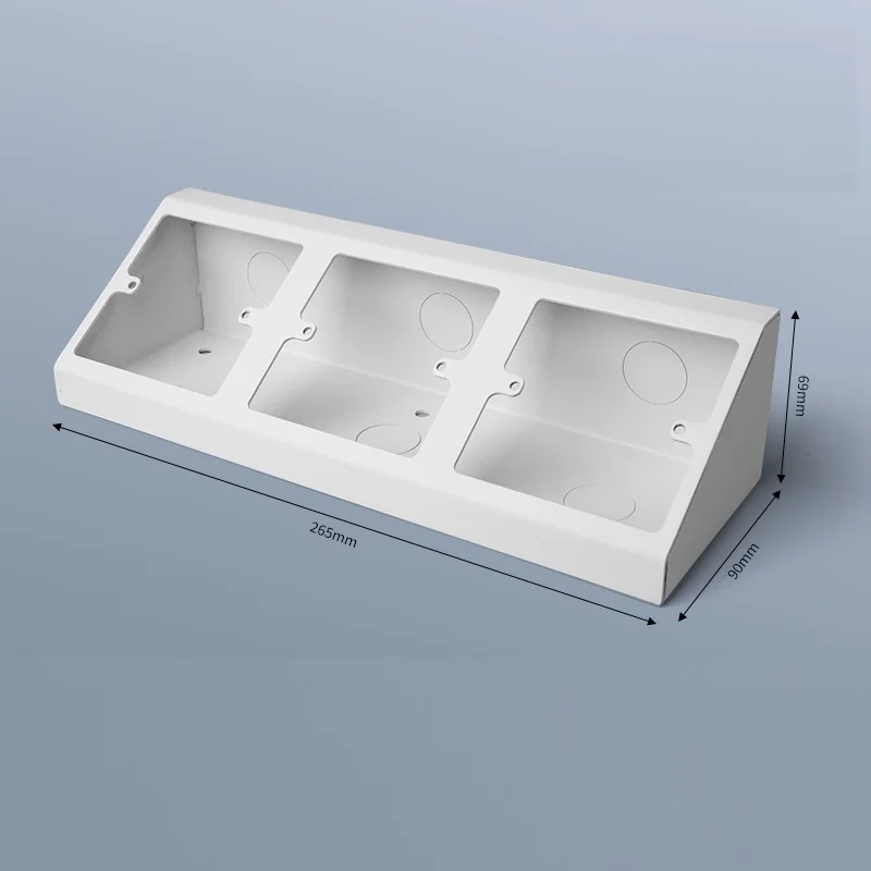 Laboratoriumcontactdoos bodemdoos testbankcabine 86 open gemonteerde roestvrijstalen hoekdriehoekige schuine eilandcontactdoos