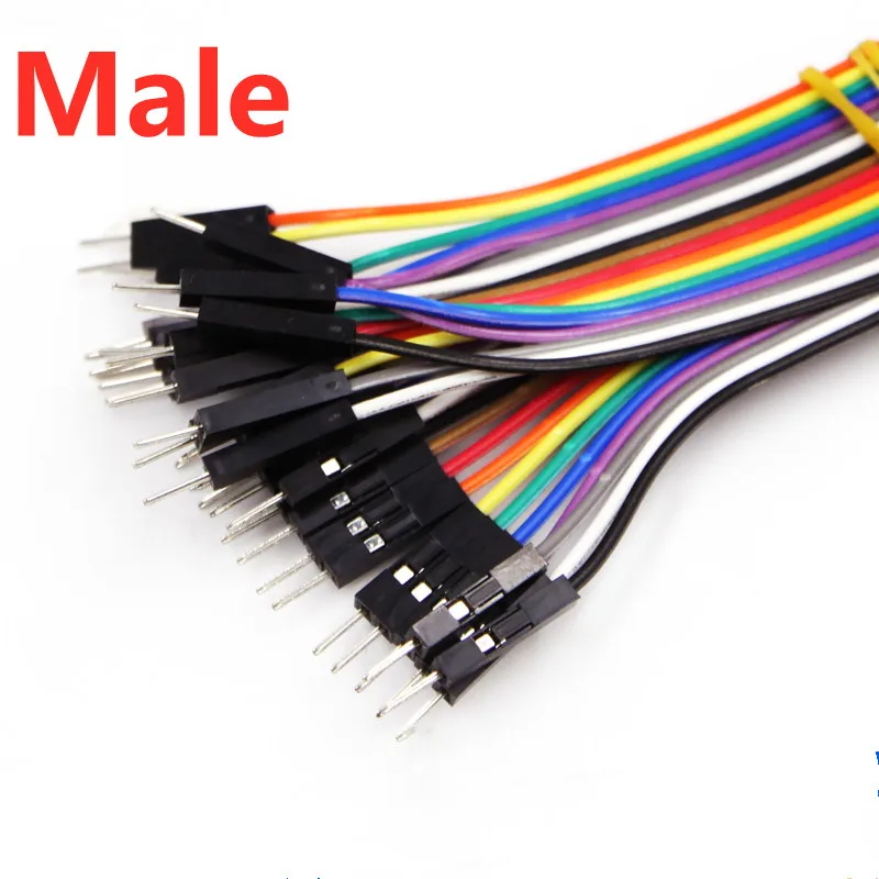 40PCS/Lot DuPont Line 50cm 100cm Jumper Wire DuPont Line DuPont Cable Connection Male To Male FemaleToFemale and Male To Female