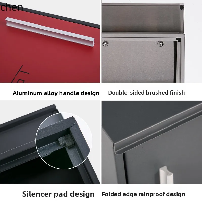 YFY  mailbox european style house outdoor wall hanging with lock stainless steel large suggestion box letter box printing