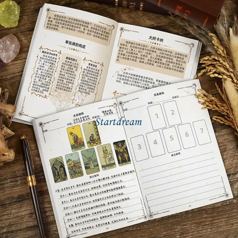 Guided Tarot Progress Journal Thick AcidFree Paper Includes Ritual Templates K92C