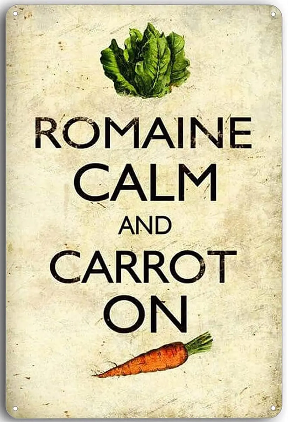 Retro Metal Poster Romaine Calm And Carrot On Metal Tin Signs Vintage Plaque Wall Decor Gift For Home Kitchen Office Club Bar Li