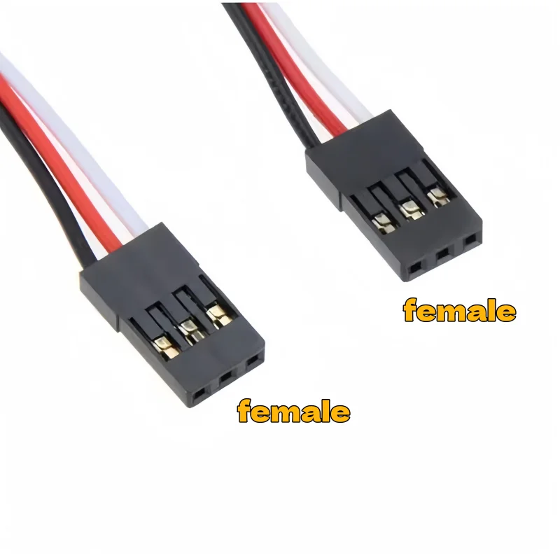 Servo Cable, Flight Control Cable, Female-to-Female 3P DuPont Plug Cable, Signal Cable, Extension Cable, Receiver Docking Cable