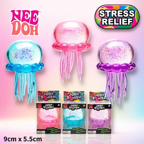 Hot Selling Schylling NeeDoh Fuzz Ball Jellyfish Squishy Blind Box Soft Squeeze Toy Stress Anxiety Relief Stress  Sensory Gift
