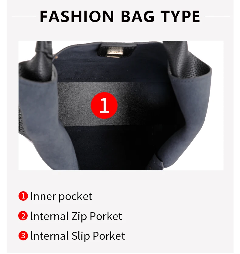 Weiche Litchi-Textur Echtleder Damen Hobo-Tasche Große Kapazität Innentasche Schulter-Tragetasche für Einkaufen Büro Täglichen Gebrauch – Detail 6