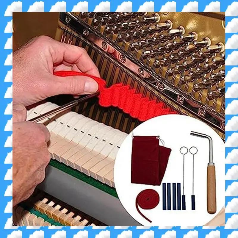Professional Piano Tuning Kit Piano Tuner Hammer Mute Kit Tools Musical Instrument Accessories As Shown