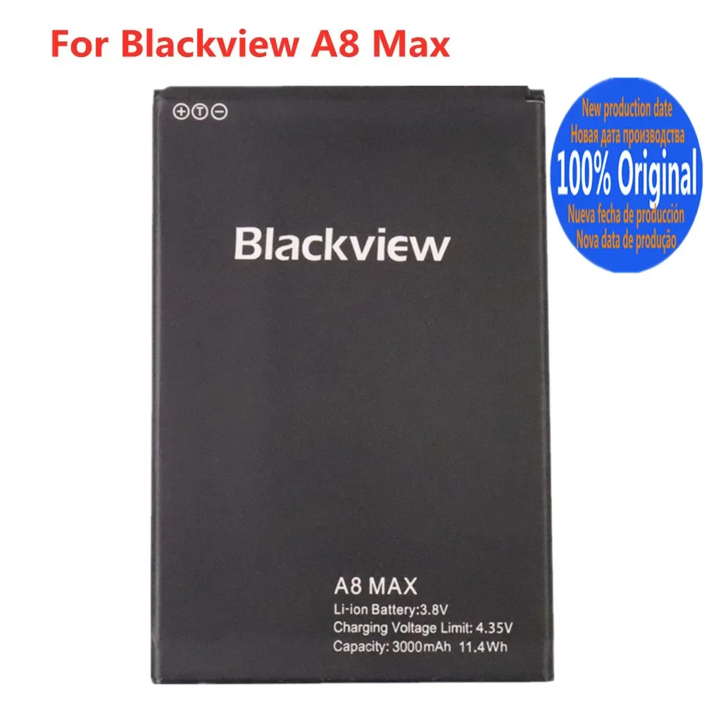 

3000mAh Original Rechargable Battery For Blackview A8 Max A8Max Smart Phone Battery Bateria Replacement Batteries Fast Deliver