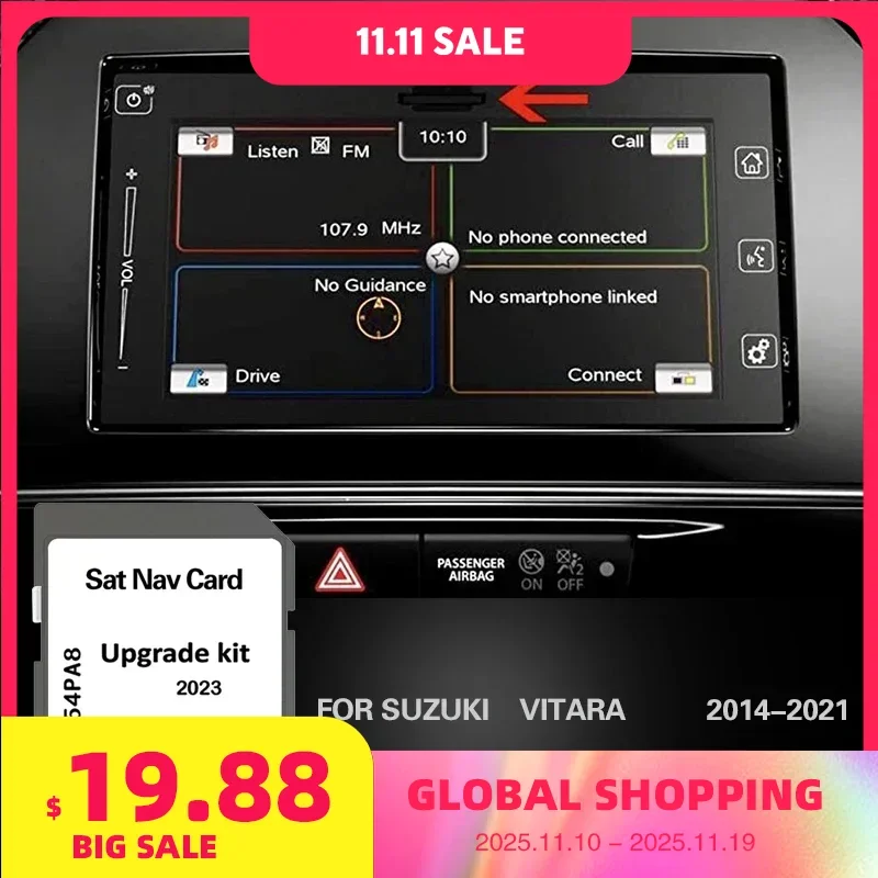 

for Suzuki VITARA 2014 2021 Map SD Card Slda 2023 New Version Update Navigation France Finland Spain