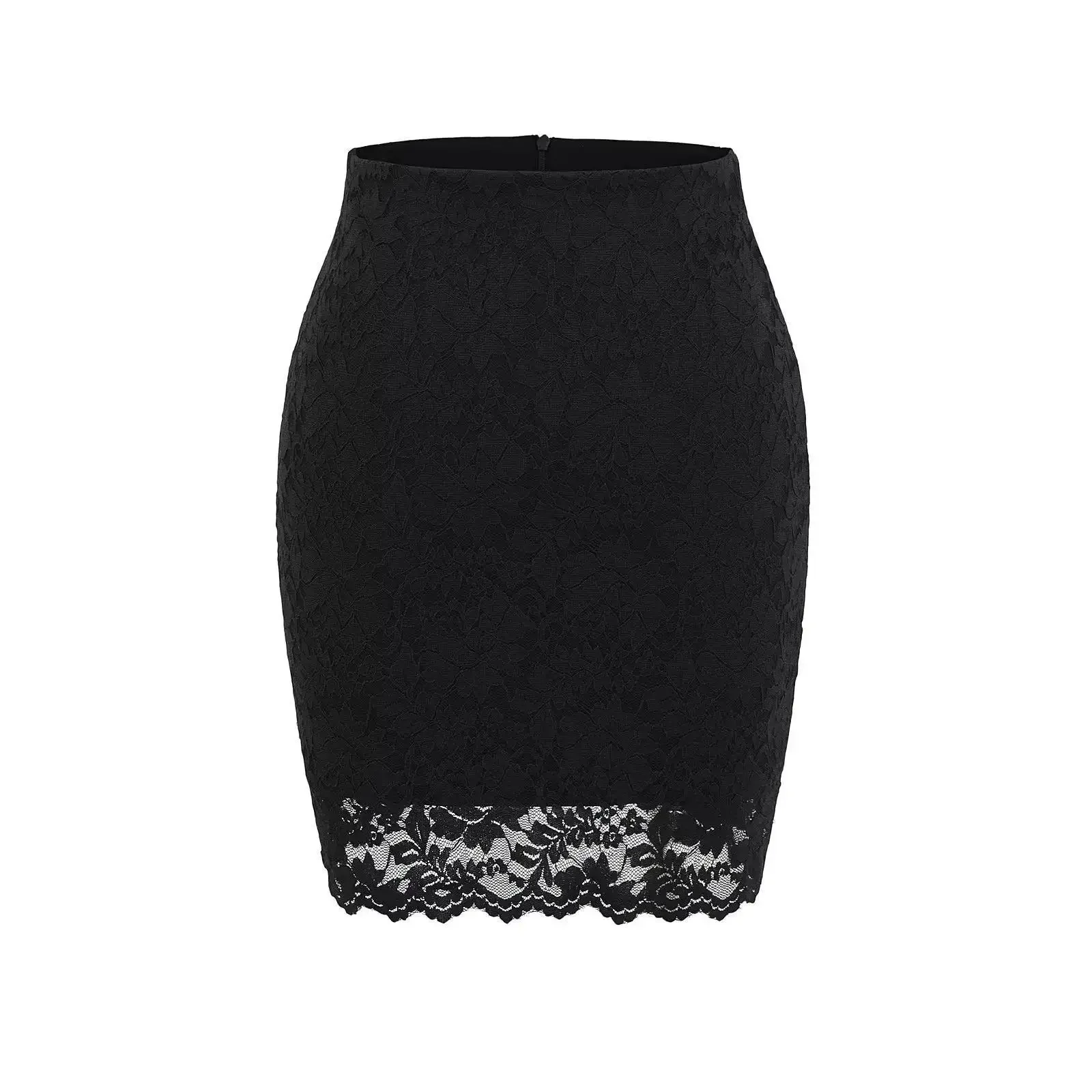 Zomer hoge taille kanten rokken dames slanke rits 4 kleuren minirok outfit elegant