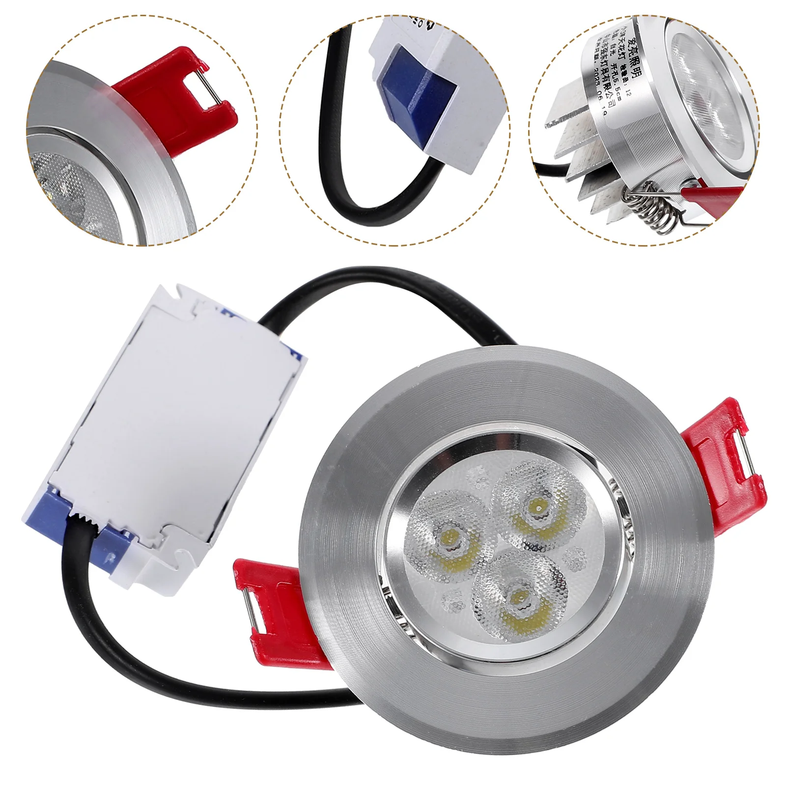 3W LED Spotlights Ceiling Recessed Lighting Adjustable Angle Home Office Store Cafe Exhibition Hall Night