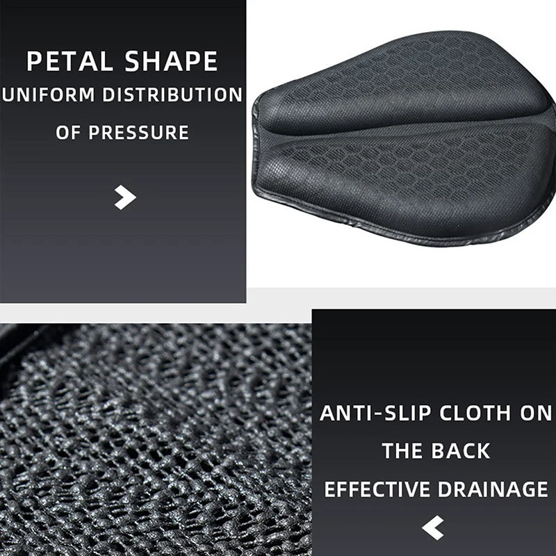 دراجة نارية وسادة مقعد ثلاثية الأبعاد العسل المضادة للانزلاق دراجة نارية جل وسادة مقعد موتو تخفيف الضغط ركوب وسادة للمقعد موتو الملحقات #4