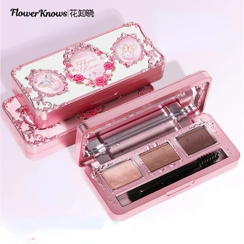 

Flower Knows Midsummer Fairytales Serie 3-color Eyebrow Powder Palette Smudge-proof Long-lasting Eyebrow Beauty Makeup Cosmetics