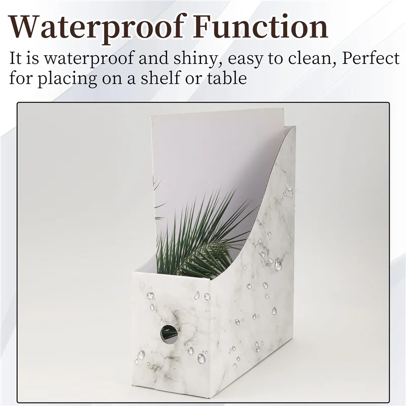 

OFSS-Sturdy Cardboard Magazine Holder Waterproof Magazine Storage Box Book Bins Desk File Holder Organizer