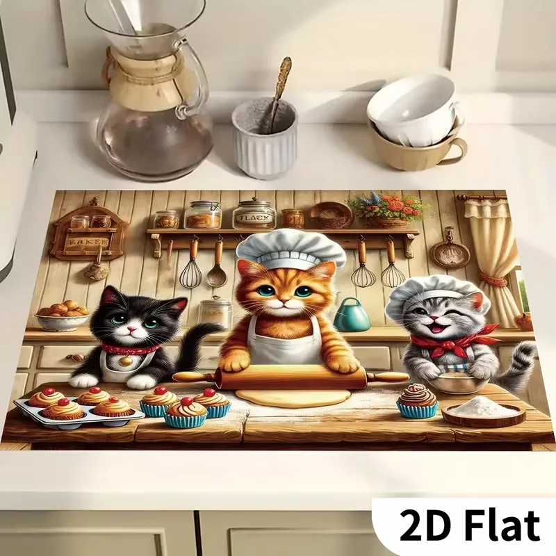 Kitchen Baking Counter - Tapete de Cozinha com Tema de
