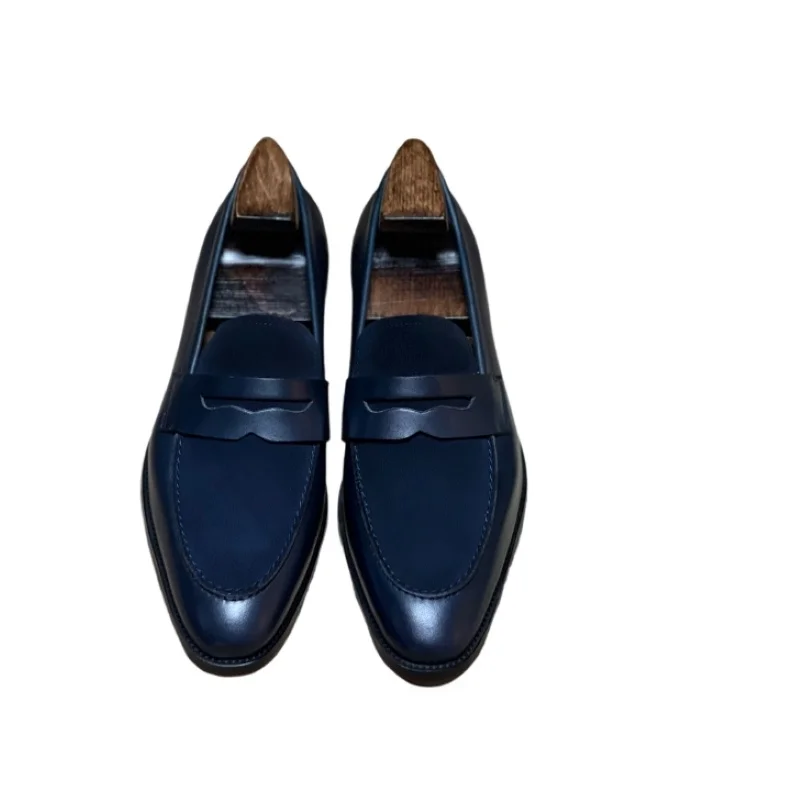 

First Layer Cowhide Loafers Temperament Advanced Texture Comfortable Beautiful Temperamental Loafers Classic Stitching AG2512