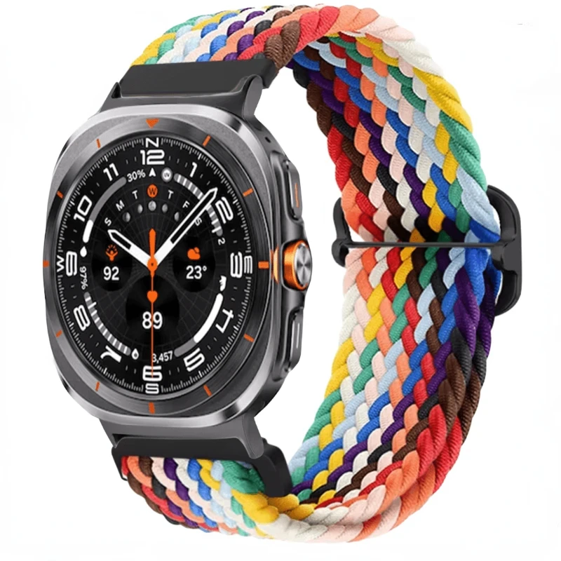 Nylonowy pasek do zegarka Samsung Galaxy Ultra 47 mm Regulowana, pleciona, oddychająca bransoletka zamienna do zegarka Galaxy Ultra Band