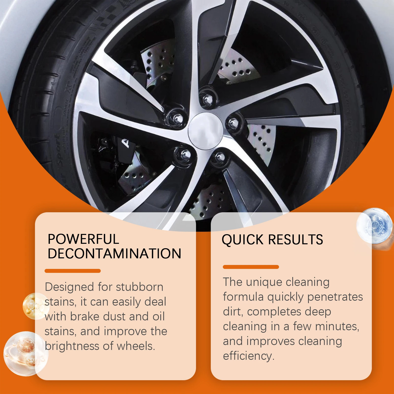 Professional Car Wheel & Tire Cleaner For Alloy Rims, Brake Dust & Stain Removal, Safe For Daily Maintenance & Shine Restoration image 2