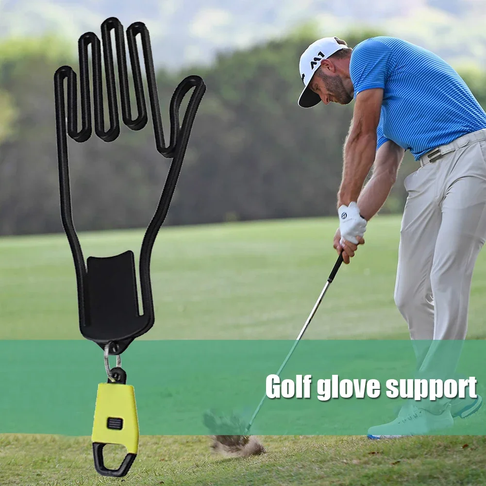 Golf Glove Holder Rack Portable Plastic Gloves Hanger with Key Chain Golf Gloves Supports Gloves Display Stand Golf Accessories