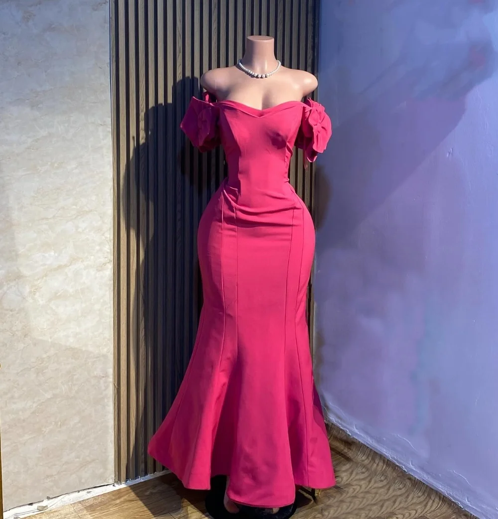

Customized Jersey Flower Sweetheart Neck Trumpet Midi Dresses Bespoke Occasion Simple Elegant Sizes Available Party Gown