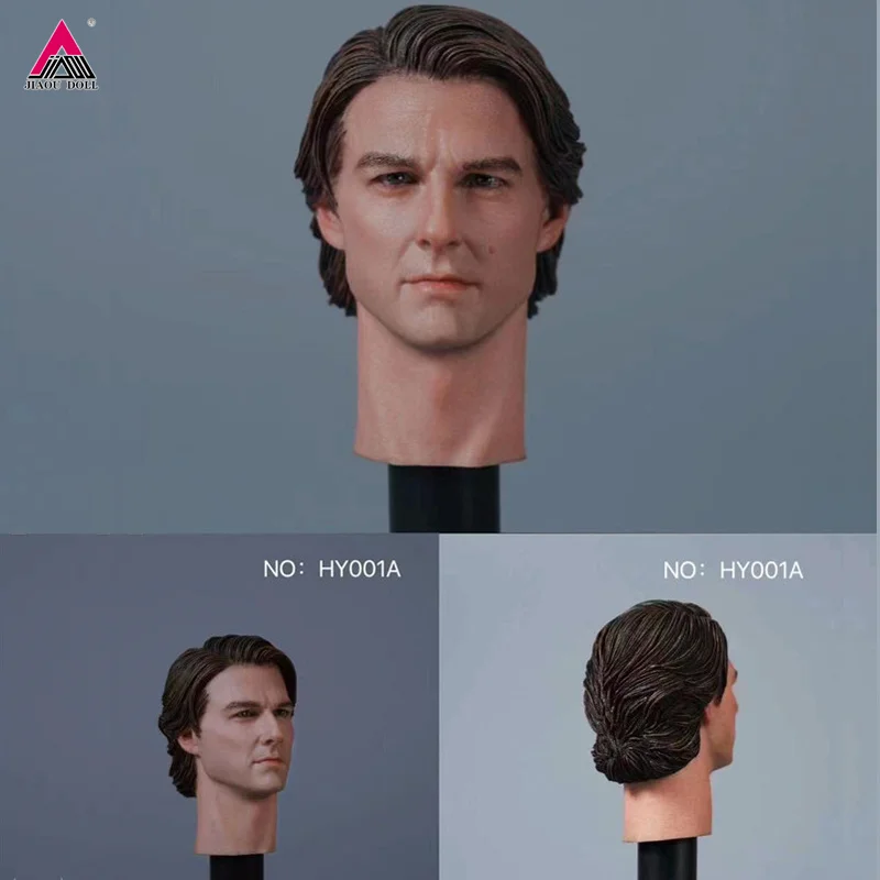 

Hongyi HY001A 1/6 Handsome man Tom Cruise Head Sculpt Carving Model Fit 12inch Male Soldier Action Figure Body Dolls