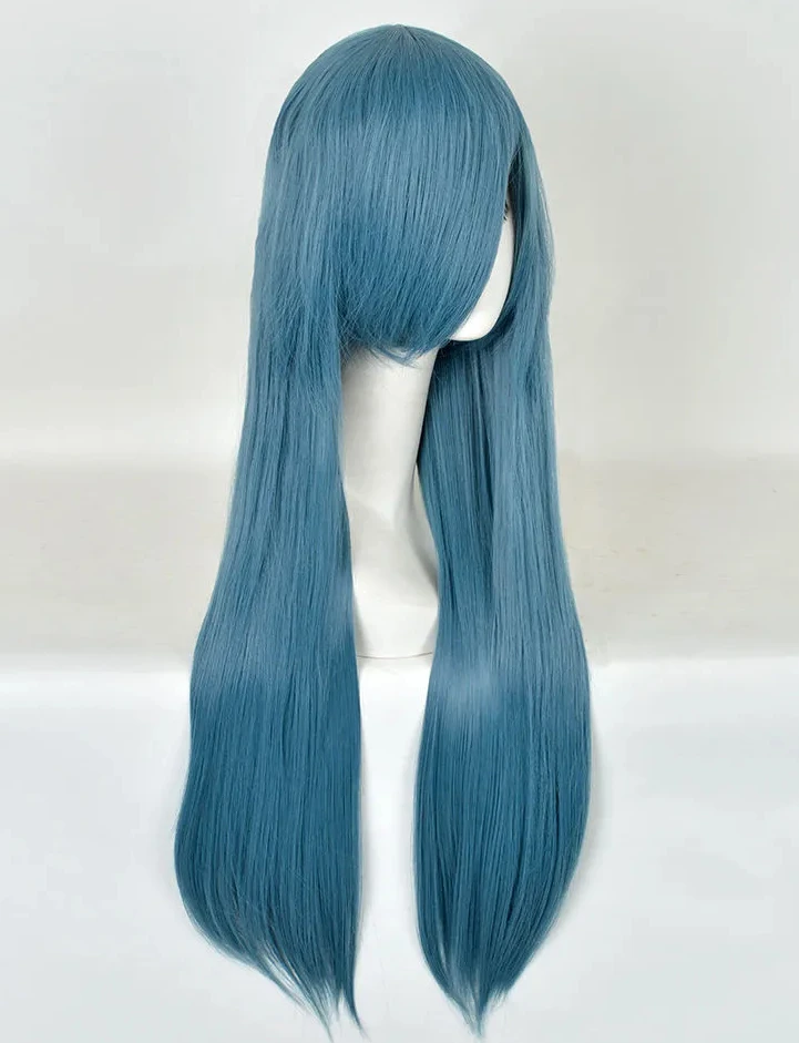 Harajuku Party Lolita Long dark gem Blue Straight remy hair Halloween Wig