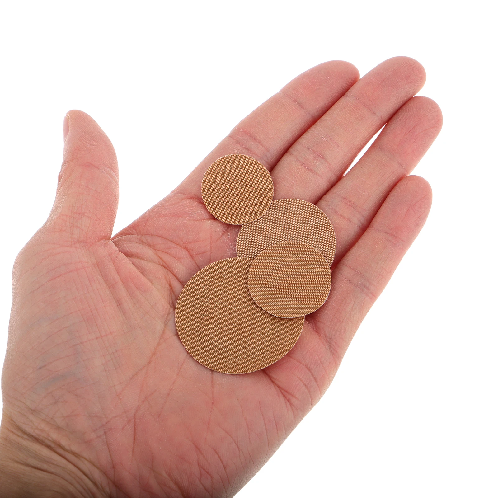

80Pcs Round Fingertip Bandages Breathable Flexible Fabric Joint Protection Easy Carry for Outdoor Sports Travel First Aid Needs