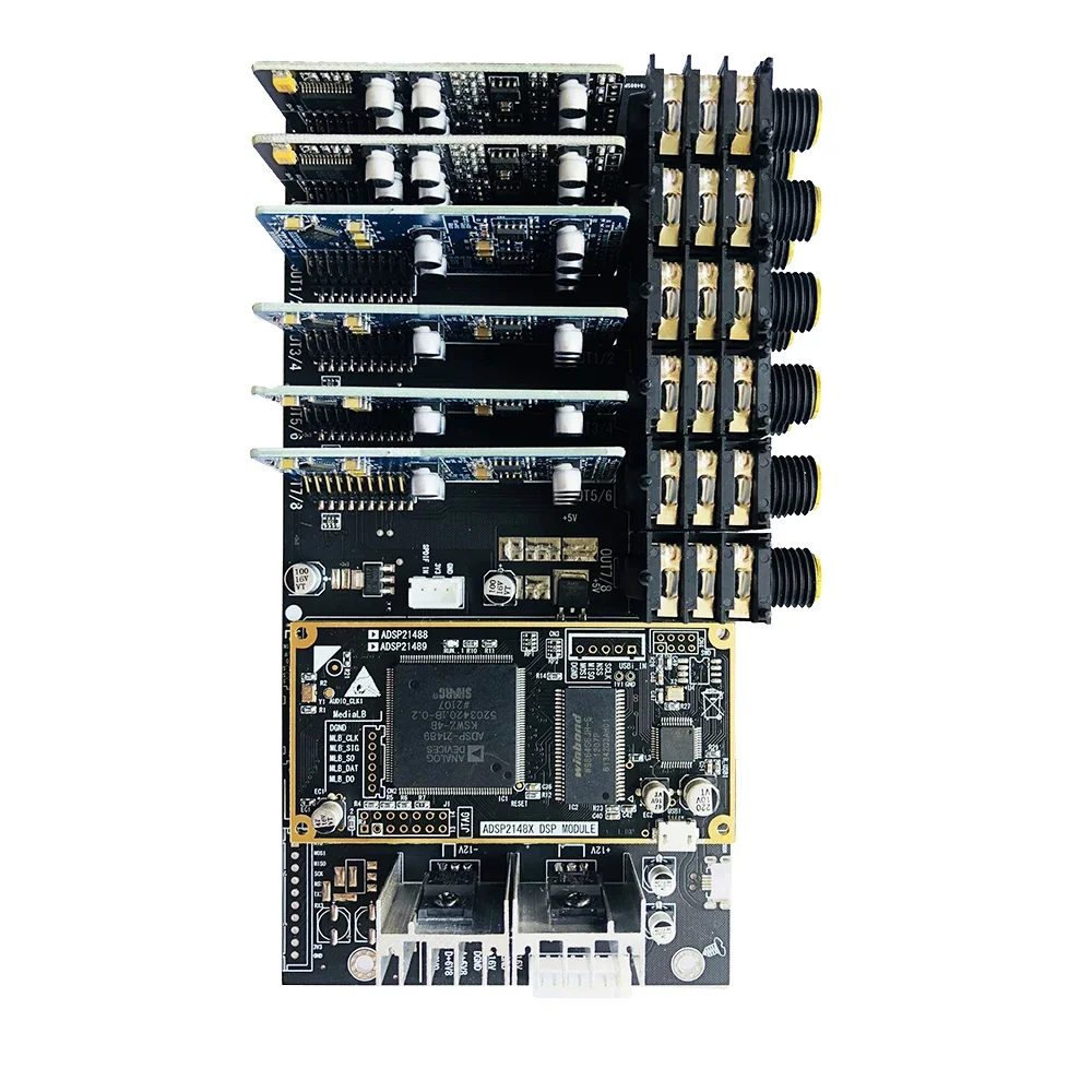 AvaCoreNvarcher ADSP-21489 DSP Development Moudle ADC PCM180 Input DAC PCM1798 CS398 Output Board 6 / 8 Processor