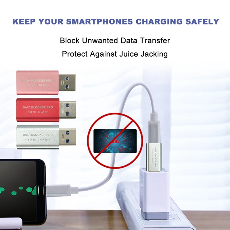 USB 3.0 Adapter Data Blocker jacking Female connector Fast Charge Adapter Data Blocker Prevent Data Theft Data Security Tools - Image 3