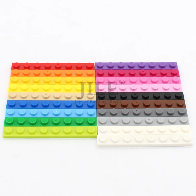 50pcs Moc Tiles Plate 1x8 3460 Short Piece DIY Enlighten Building Block Bricks Compatible with Assembles Particles Toys