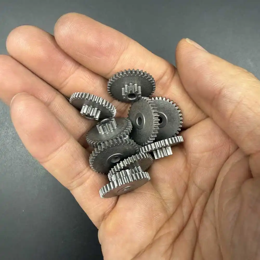 10Pc Precision Dual Stack Iron Base Compound Gear 0.6M10T 0.5M36T Double Deck Gear 3mm Bore RC DIY Mechanical Accessories 19x6mm