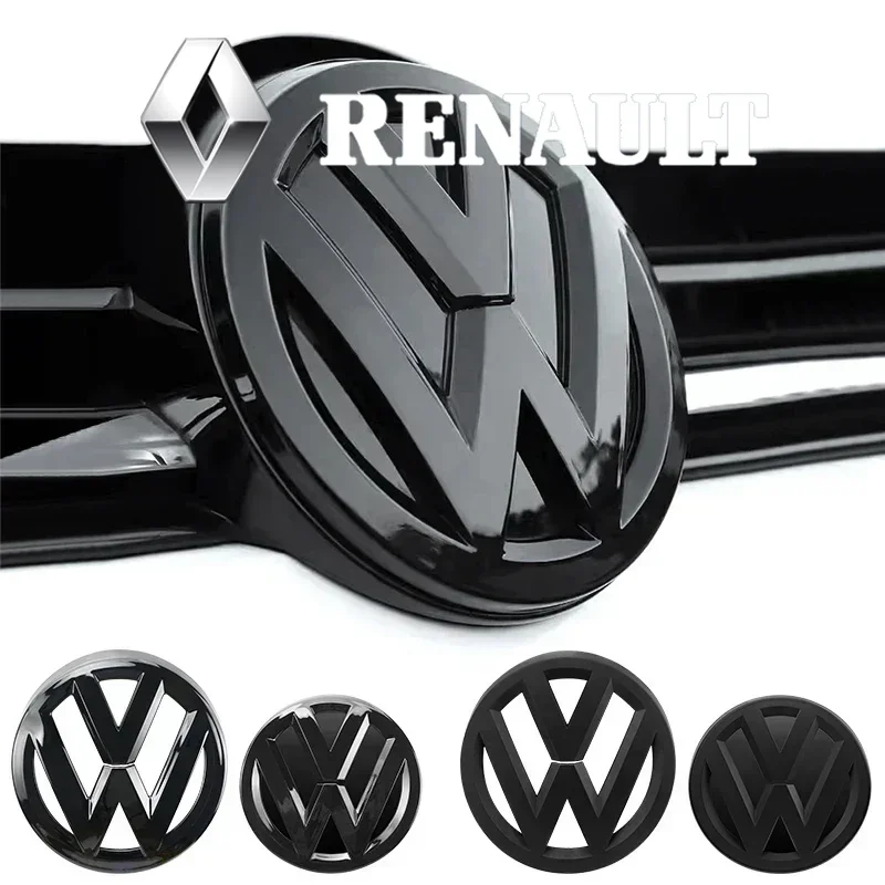 

2Pcs Chrome Car Front Radiator Grille Emblem 137MM+Rear Trunk Lid Badge 115MM Auto Emblem For Volkswagen VW Golf 7 2014-2017
