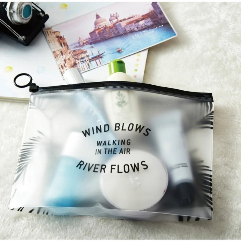 Fashion Women Transparent Cosmetic Bag Small Large Clear PVC Waterproof Makeup Bag Case Travel Bath Wash Pouch Storage Organizer